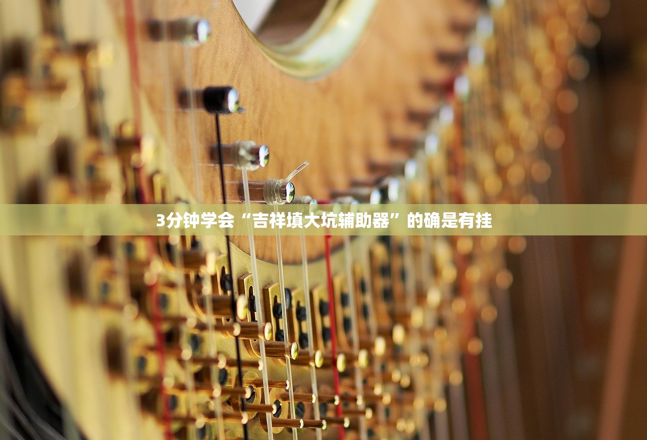 3分钟学会“吉祥填大坑辅助器”的确是有挂