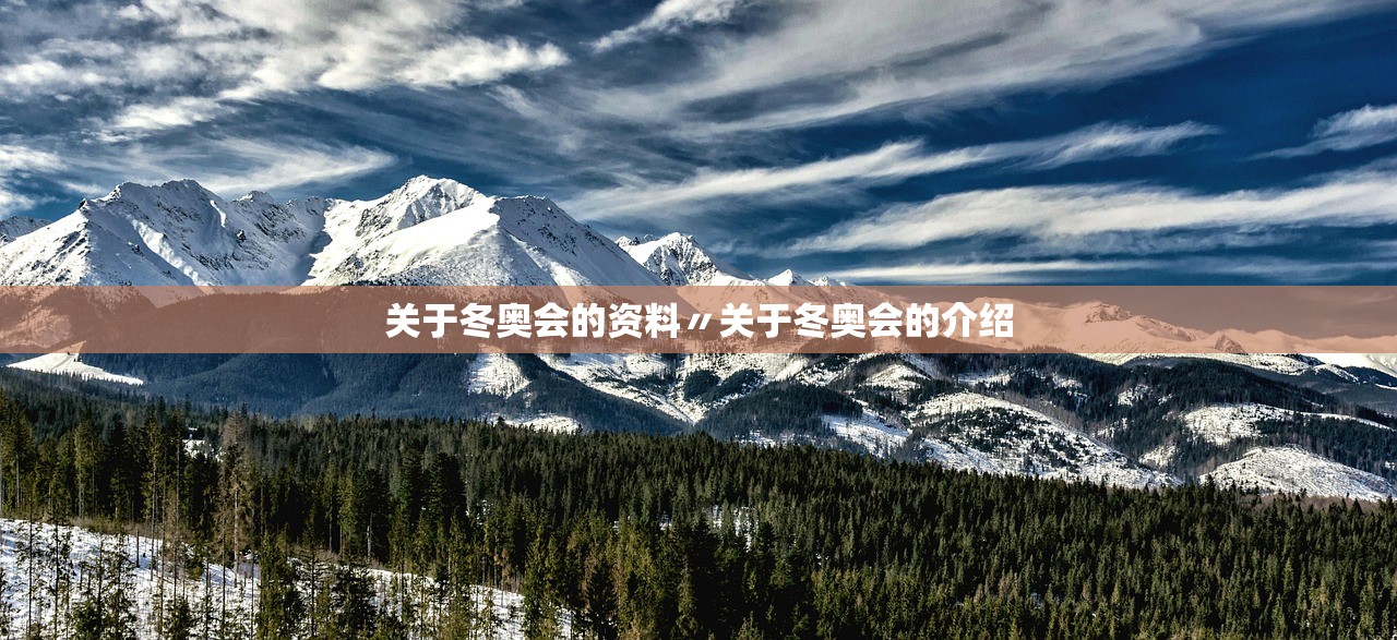 关于冬奥会的资料〃关于冬奥会的介绍